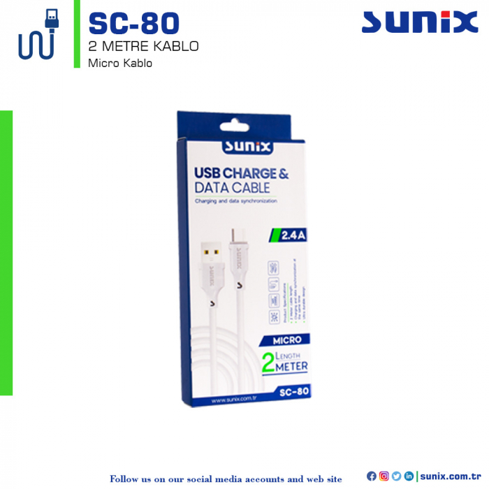 SUNİX SC80 MİCRO KABLO