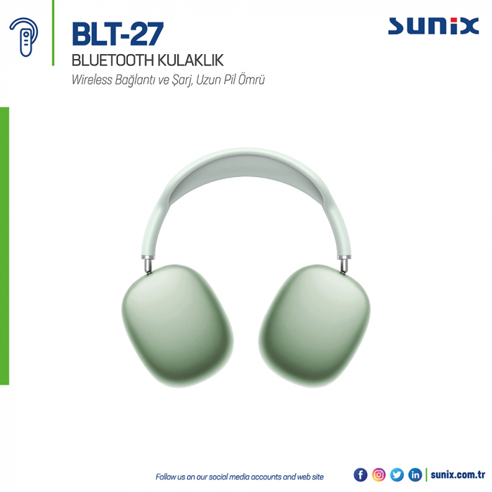 SUNİX BLT27 BLUETOOTH KULAKLIK GREEN