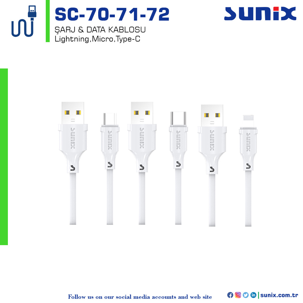 SUNİX SC72 TYPE-C KABLO