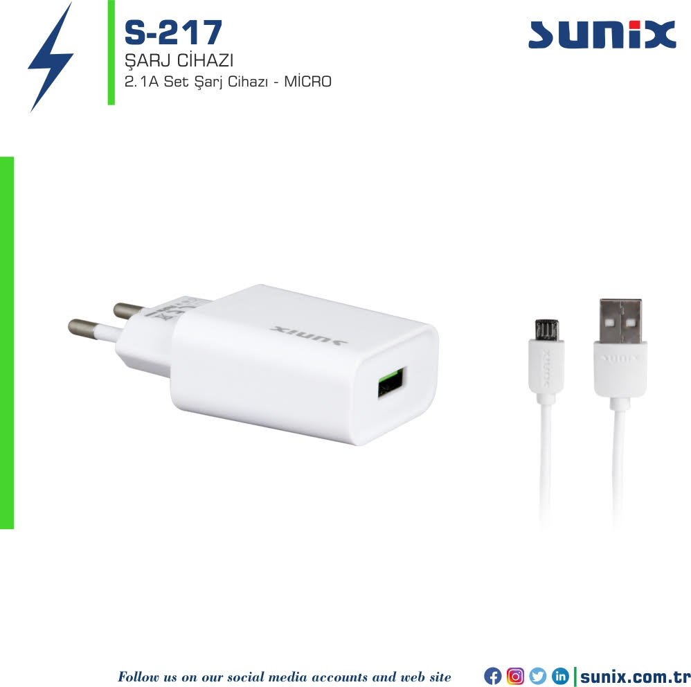 SUNİX S217 MİCRO SET ŞARJ